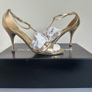 Dolce & Gabbana Gold Snake High Heel